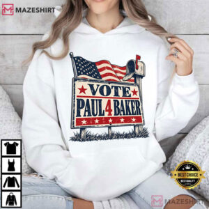 Vote Paul 4 Baker Retro Campaign Political TV Show T Shirt (3)