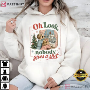 Christmas Oh Look Nobody Gives A Shit Vintage Holiday T Shirt (4)