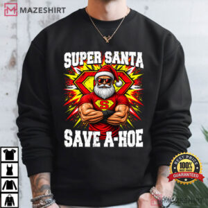 Super Santa Captain Save A Hoe Superhero Graphic T Shirt (2)