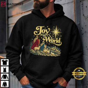 Christmas Joy To The World Nativity Christian Quote T Shirt (4)