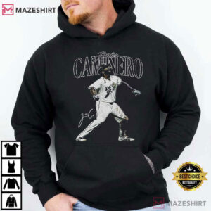 Junior Caminero Bleached Signature Tampa Bay Baseball Vintage T Shirt (3)