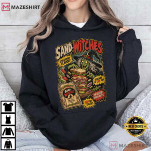 Sand Witches Funny Witch Sandwich Halloween Horror T Shirt (4)