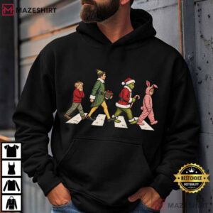 Christmas Movie Characters Abbey Road Retro Holiday T Shirt (4)