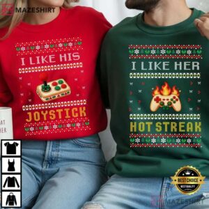 Video Game Holiday Christmas Funny Gaming Matching Couples Shirts (3)