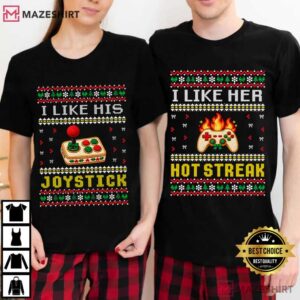 Video Game Holiday Christmas Funny Gaming Matching Couples Shirts (1)