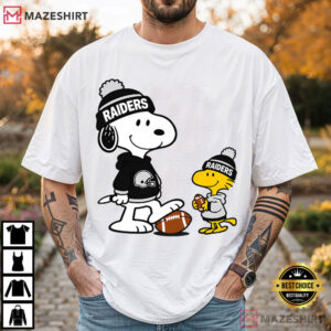 Las Vegas Raiders Football Snoopy And Woodstock Fan Gift T Shirt (4)