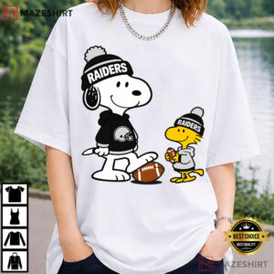 Las Vegas Raiders Football Snoopy And Woodstock Fan Gift T Shirt (1)