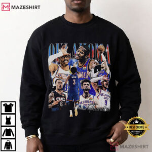 Oklahoma City Thunder Shai Gilgeous Williams Holmgren McCain Caruso T Shirt (1)