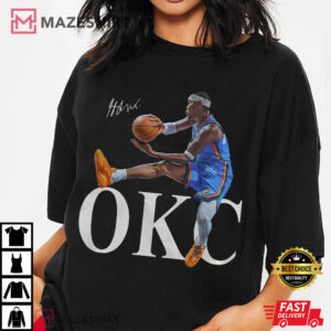 Oklahoma City Thunder Shai Gilgeous Alexander OKC Basketball T Shirt (4)