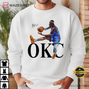 Oklahoma City Thunder Shai Gilgeous Alexander OKC Basketball T Shirt (3)