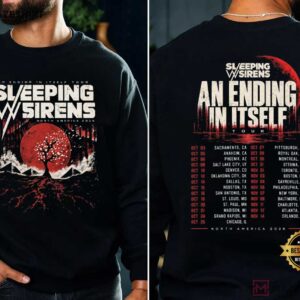 Sleeping With Sirens An Ending In Itself Tour 2026 Alternative Rock Concert T Shirt (3)