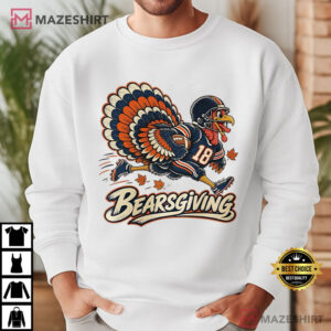 Beargiving Chicago Bears Football Bear Turkey Day Thanksgiving T Shirt (3)