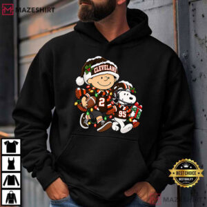 Cleveland Browns Cartoon Football Christmas Holiday Game Day T Shirt (4)