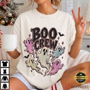 Boo Crew Ghosts Halloween Cute Spooky Ghost Spooky Season T Shirt (2)