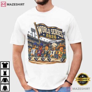 Milwaukee Brewers World Series 2026 Baseball Players Famous Racing Sausages T Shirt (1)